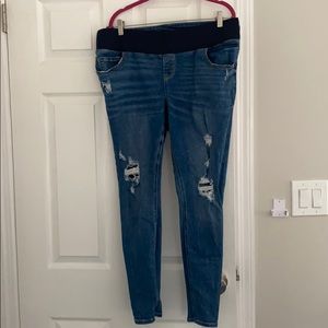 Maternity ripped jeans